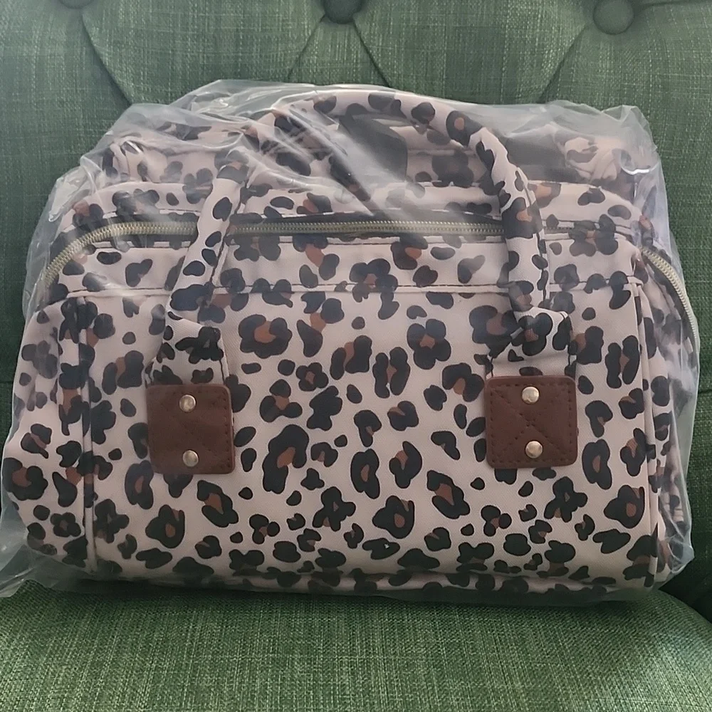 Leopard Print Diaper Bag Backpack